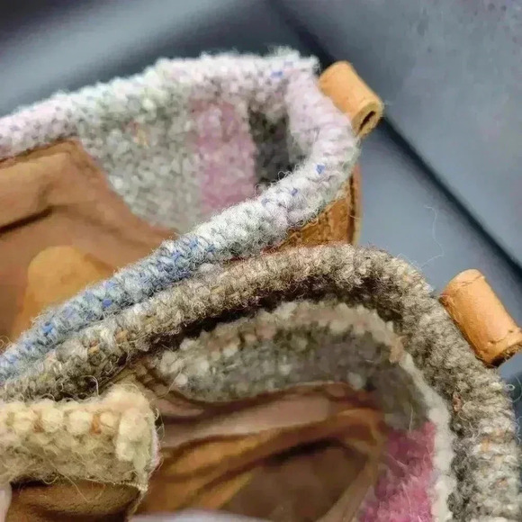 Beautiful MIXED BLUES Lace UpWomen’s  6 M Vintage Camel Leather Booties/ Ankle - Picture 6 of 12